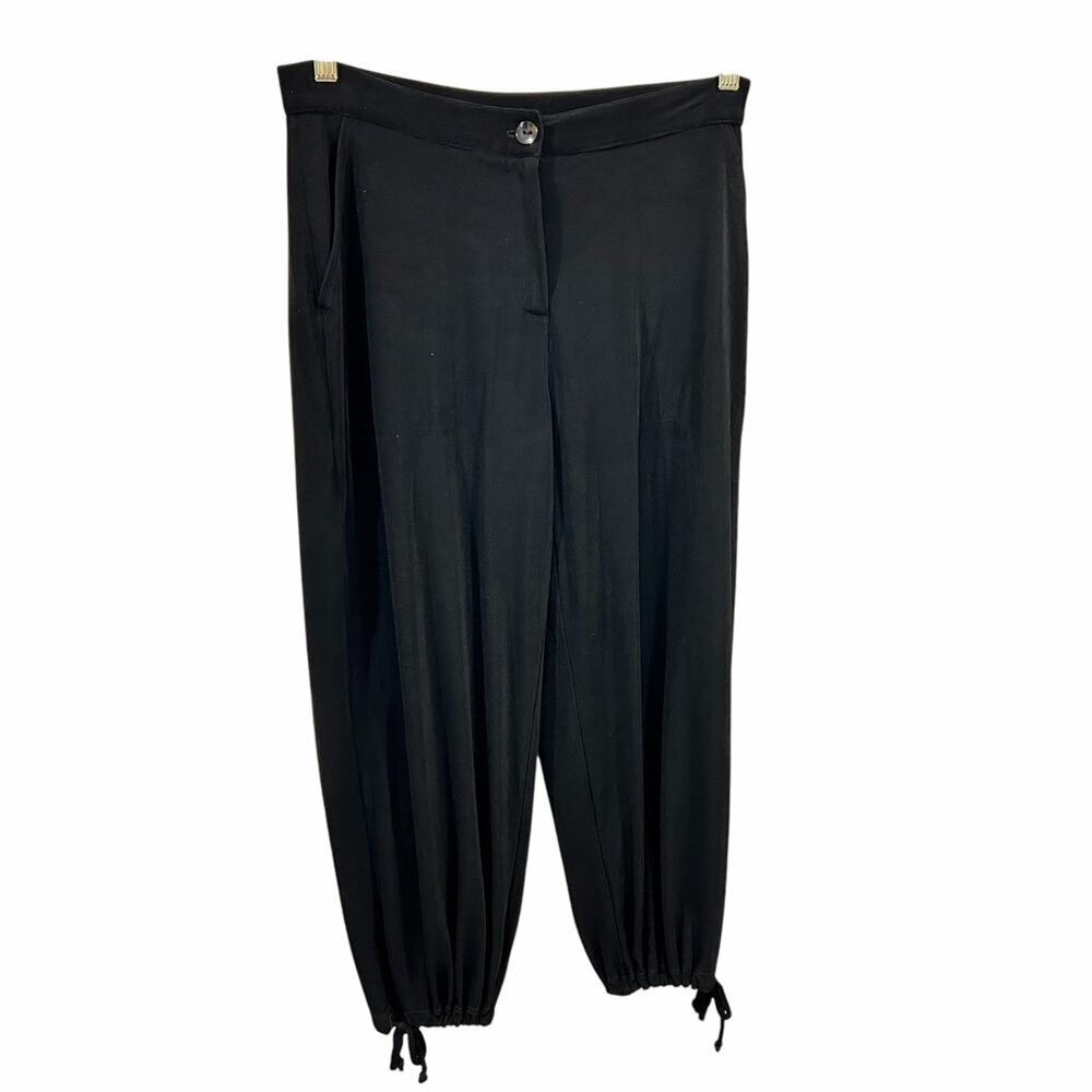 Chico's Travelers Knit Pants Dark Black Size 0 / Small Slinky Cropped Capris